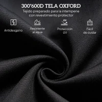 Outsunny Tumbona Plegable Reclinable con Ángulo Ajustable de 5 Posiciones para Jardín Exterior Piscina Terraza Camping Carga 120 kg 188x56x28 cm Negro(m-5)