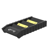 PawHut Rampe pliante pour chiens 154 cm Rampe pour voiture et lit avec 10 marches antidérapantes Charge 68 kg Noir(m-4)