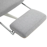 Vinsetto Office Chair, High Back Fabric Work Chair with 160° Reclining Backrest, Retractable Footrest, Neck and Lumbar Pillow, Light Grey(m-11)