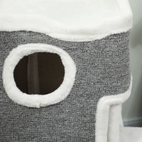 PawHut 75 cm Cat Tree, Cat Tower Condo for Indoor Cats with Scratching Post, Jumping Platform, Grey(m-8)