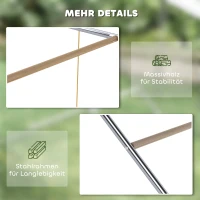 PawHut Hühner Spielgerüst aus Holz, Spielplatz für Hühnern mit Hühnerstangen, verstellbar Schaukel, 82 x 150 x 110 cm Silber(m-7)