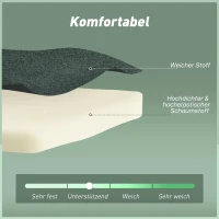 HOMCOM 3-in-1 Schlafsessel mit Bett-Funktion, Liegesessel, verstellbare Rückenlehne, Buchenholzbeine, Kissen, Dunkelgrün(m-6)