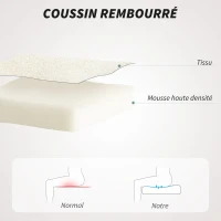 HOMCOM Chaise de bureau, fauteuil de bureau ergonomique réglable en hauteur, siège pivotante, fonction de bascule, beige(m-5)