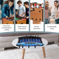 HOMCOM 29 Inch Mini Tabletop Football Foosball Gaming Table  Play Fun Game 74.5L x 36.1W x 12H CM(m-5)