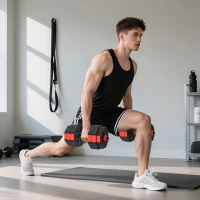 SPORTNOW 6-in-1 Hantelset Kurzhantel Set Kurzhanteln Langhanteln verstellbar 25 KG für Krafttraining Zuhause(m-8)