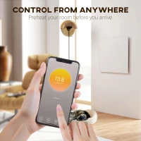 HOMCOM Wifi Smart Electric Heater, Far Infrared, Wall Mounted - 520W(m-5)