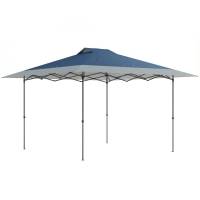 Outsunny Pabellón aprox. 4x4 m impermeable estable resistente al invierno pop-up plegable con función de cierre en un paso UV 50+