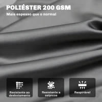 Outsunny Almofada para Banco de Jardim com Encosto, 100x98x8 cm, Almofada de Banco de 2 Lugares para Interior e Exterior com Enchimento Espesso e Tiras de Fixação, para Baloiço, Terraço, Varanda Cinzento Escuro(m-4)