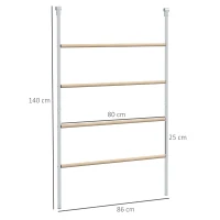 PawHut Chicken Perch for Coop, Wooden and Galvanised Steel Roosting Bar Jungle Gym, Chicken Roosting Ladder for Backyard Farm(m-3)