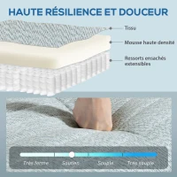 HOMCOM Fauteuil inclinable, fauteuil de relaxation avec repose-pieds, pivotant à 360°, basculant, 82 x 90,5 x 101 cm, gris-bleu(m-7)