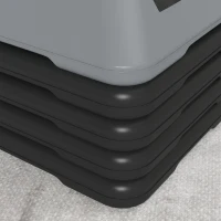 SPORTNOW Step para Fitness Stepper Antiderrapante com Altura Ajustável de 10/15/20/25/30 cm Suporta até 150 kg Cinzento(m-9)