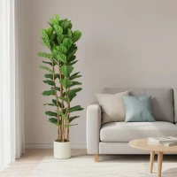 HOMCOM 180cm Artificial Fiddle Leaf Fig Tree - Green(m-8)