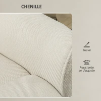 HOMCOM Poltrona Relax com Aquecimento Lombar e Massagem por Vibração Poltrona Reclinável com Função de Memória 88x93x102 cm Creme(m-7)