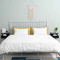 HOMCOM Lot de 2 Tables de Chevet murales - Lot de 2 Tables de Nuit - tiroir Coulissant, Niche, Plateau - Panneaux Particules noir(m-16)