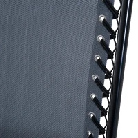 Outsunny Set Tavolino e Sedie da Giardino Pieghevoli e a Dondolo per Esterno, Balcone, Terrazzo, Grigio(m-9)