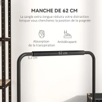 SPORTNOW Dips barre parallèle Station de Musculation Réglable en Acier, hauteur réglables avec 4 niveaux pour Dips, Push Up, Parallettes Fitness, noir(m-6)