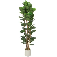 HOMCOM 180cm Artificial Fiddle Leaf Fig Tree - Green(m-11)