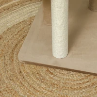 PawHut Árbol Rascador para Gatos con Plataforma Torre Escalador para Gatos con Plataforma Cama Postes Bolas 56x54x86 cm Marrón(m-8)