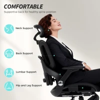 HOMCOM Ergonomic Office Chair, High Back Mesh Desk Chair, Black(m-4)
