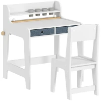 AIYAPLAY Art Table and Chair Set for children, Kids Art Desk and Chair Set with Storage Shelf and Drawers(m-1)
