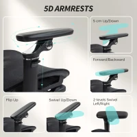 HOMCOM Ergonomic Office Chair, High Back Mesh Desk Chair, Black(m-7)