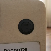 Canapé-lit double pliant moderne, avec dossier réglable, support pour smartphone et port USB de recharge, 129x76x81 cm, Beige(m-7)