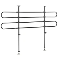 PawHut Grille de séparation pour chien universel, barrière de sécurité extensible pour animaux de compagnie, en acier noir(m-1)