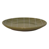 Dahlia 12-Piece Dinner Set for 4 with Smooth Timeless Finish, Ceramic Serveware Ideal for Everyday Use, 25.5L x 25.5W x 3H cm, Olive Green(m-6)