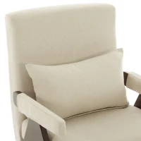 3-en-1 Fauteuil canapé-lit avec fonction couchage, avec dossier réglable, 64x68,5x93 cm, Beige(m-7)