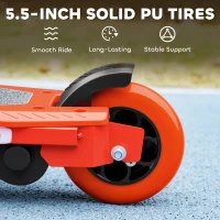 AIYAPLAY Electric Scooter for Kids 6-14 Years, with Colourful Lights, Red(m-7)