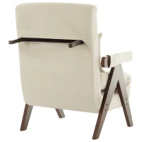 3-en-1 Fauteuil canapé-lit avec fonction couchage, avec dossier réglable, 64x68,5x93 cm, Beige(m-12)
