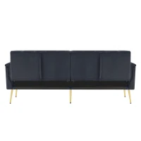 Canapé‑lit pliable moderne avec dossier et accoudoirs réglables, 183x76x75 cm, Noir(m-11)