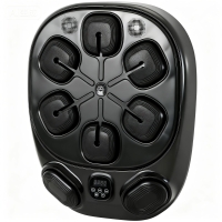 SPORTNOW Machine de boxe musicale murale avec 9 modes, lumières LED et connexion Bluetooth, 61x48x11 cm, Noir