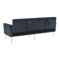 Canapé‑lit pliable moderne avec dossier et accoudoirs réglables, 183x76x75 cm, Noir(m-12)