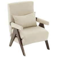 3-en-1 Fauteuil canapé-lit avec fonction couchage, avec dossier réglable, 64x68,5x93 cm, Beige(m-10)
