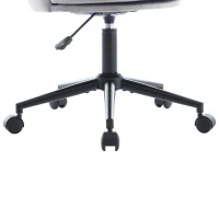 Fauteuil pivotant moderne avec dossier en forme de pétale, réglable en hauteur et design rotatif à 360°, 55x62x73-83 cm, Gris(m-8)