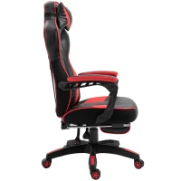 Vinsetto Cadeira de escritorio gaming ergonômica Altura Ajustável reclinável com apoio para pés Vermelho e Preto(m-12)