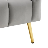 Canapé-lit pliable moderne avec dossier et accoudoirs réglables, 183x76x75 cm, Gris(m-8)