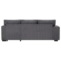 Canapé-lit pliant avec fonction couchage, port de charge USB, tablettes latérales et rangement, 231x131,5x84 cm, Gris(m-12)