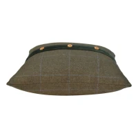 Set of 2 Quinn Cushion with Soft Cotton Blend and Velvet Pile, Handcrafted Pillow Ideal for Sofa and Bed, 45L x 45W x 15H cm, Olive Green(m-4)