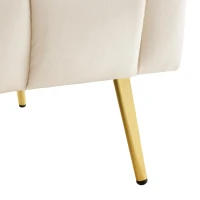 Canapé‑lit pliable moderne avec dossier et accoudoirs réglables, 183x76x75 cm, Beige(m-8)