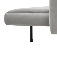 Canapé-lit pliable moderne avec dossier et accoudoirs réglables, 183x76x75 cm, Gris(m-9)