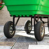 Outsunny Lot de 2 Pneus Pneumatiques de Remplacement Alésage de 16mm pour Chariot de Jardin, Brouette et diable(m-10)