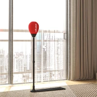 SPORTNOW Sac de frappe vitesse autoportant punching ball hauteur réglable 70-105 cm avec gants et pompe à main(m-10)