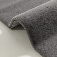 HOMCOM Tapis salon 230 x 160 cm tapis à poils longs, lavable en machine, antidérapant, en fausse fourrure, gris clair(m-11)