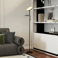 HOMCOM Lampadaire LED 42W dimmable 2700K-6500K 4 couleurs variation continue, 4 modes scène, télécommande et contrôle tactile(m-10)