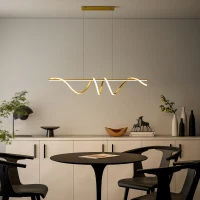 HOMCOM Pendant Light with 3 Colour Temperatures - Gold Tone(m-10)