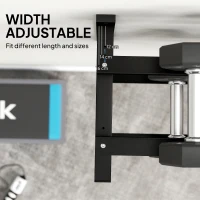 SPORTNOW Wall-Mounted Dumbbell Rack, 2-Tier Weight Stand, Space-Saving and Multi-Functional Steel organiser for Home Gym, Black(m-7)