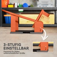 HOMCOM Motorradständer für 15-21", 381-533,4 mm Vorderrad, einstellbare Motorradwippe 816,5 kg Tragkraft Orange(m-5)