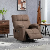 HOMCOM Relaxfauteuil met Opstahulp, Elektrisch, 90x75x100cm, Bruin(m-10)